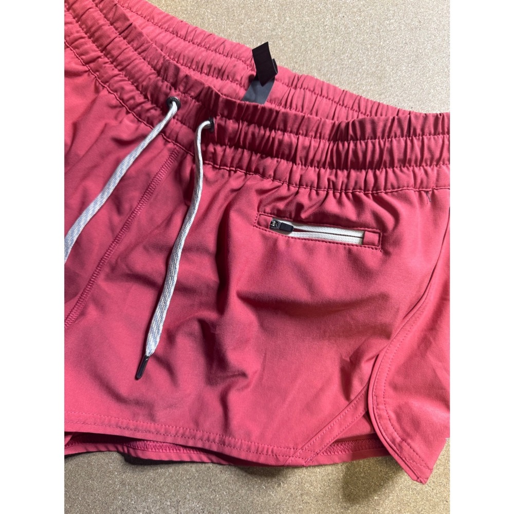 Vuori Women's Running Shorts Coral Pink Performance Zipper Pocket  S $78 - Picture 2 of 7